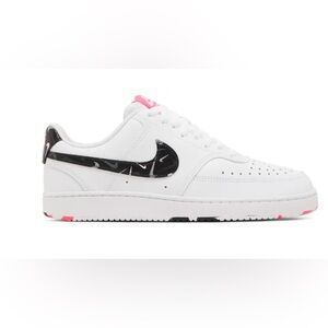 Nike Women's Court Vision Low Shoes - White / Pink / Multi size 7